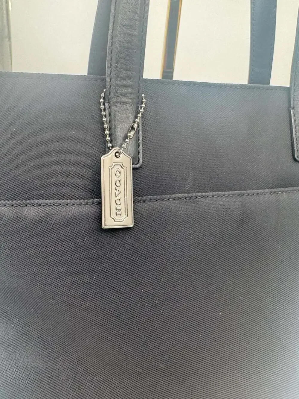 Coach Vintage Mercer Black Nylon Leather Shoulder Tote Bag Y2K